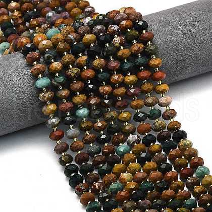 Natural Ocean Jasper Beads Strands G-P573-A24-01-1