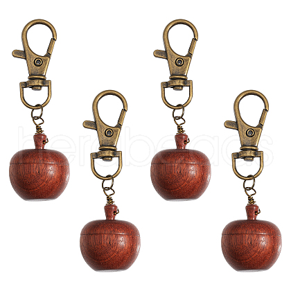 Wood Apple Box Jewelry Pendant Decoration HJEW-AB00424-1