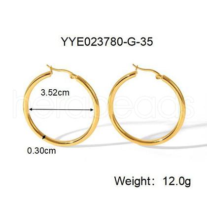 Exaggerated Stainless Steel Hoop Earrings HB2914-1-1