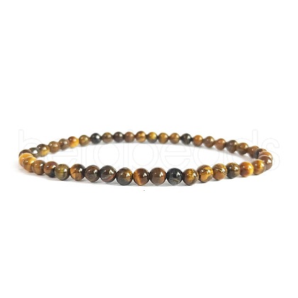 4MM Natural Tiger Eye Stretch Bracelets RP2095-9-1