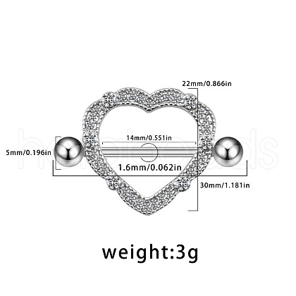 316L Surgical Stainless Steel Nipple Shield WG3FCD0-03-1