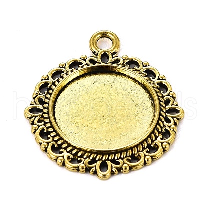Zinc Alloy Pendant Settings for Cabochon & Rhinestone KHDZ-PALLOY-A15290-AG-1