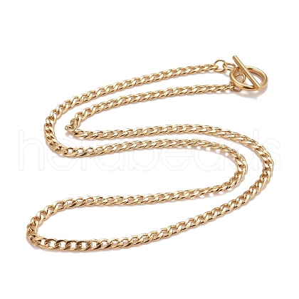 Ion Plating(IP)  304 Stainless Steel Chain Necklaces NJEW-A002-07G-1