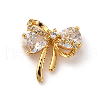 Brass Micro Pave Cubic Zirconia Pendants KK-F898-02G-1
