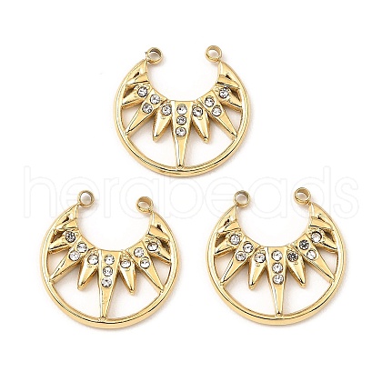 Ion Plating(IP) 316 Stainless Steel with Rhinestone Pendants STAS-K258-02G-1