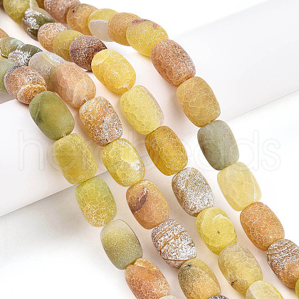 Natural Weathered Agate Beads Strands G-N344-42A-1