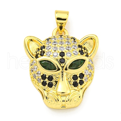 Brass Micro Pave Cubic Zirconia Pendants KK-K354-13A-G-1