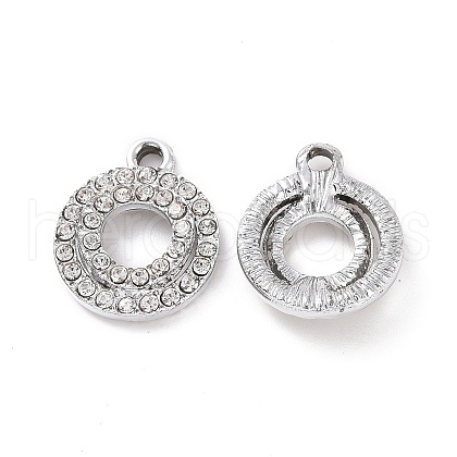 Alloy Crystal Rhinestone Pendants ALRI-H004-20P-1