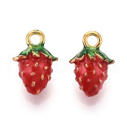 Fruit Alloy Enamel Charms ENAM-N062-06C-1