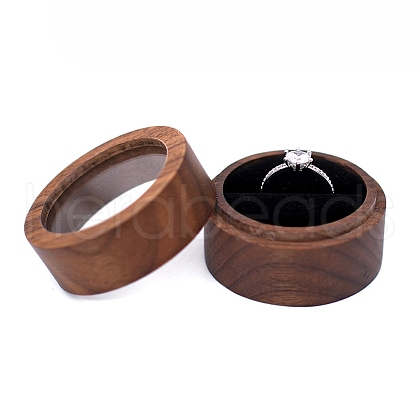 Round Wood Ring Storage Boxes PW-WG32375-07-1