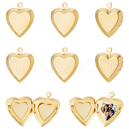 Unicraftale Rack Plating Brass Locket Pendants FIND-UN0015-53B-1