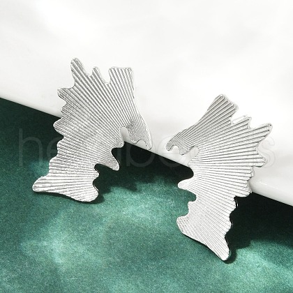 Brass Stud Earrings EJEW-M066-02P-1