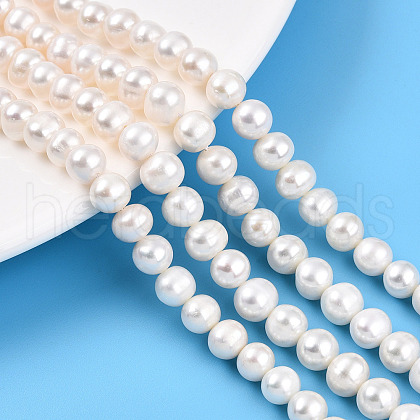 Natural Cultured Freshwater Pearl Beads Strands PEAR-N013-07Q-1