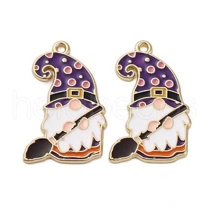 Halloween Alloy Enamel Pendants ENAM-V002-02G-G-1