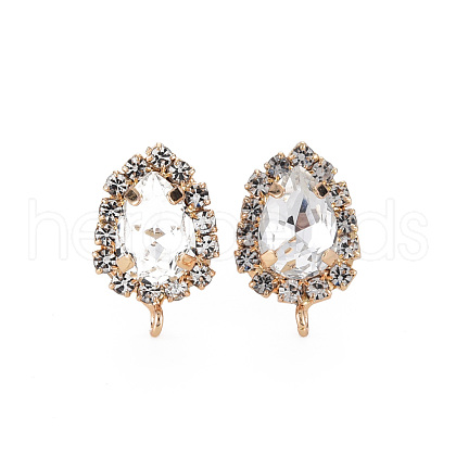 Brass Stud Earring Findings KK-Q253-009-1