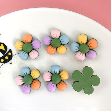 Opaque Resin Cabochons OHAR-PW0001-497D-1