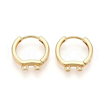 Brass Hoop Earring Finding KK-N261-60G-1