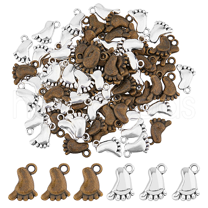 DICOSMETIC 80Pcs 2 Style Tibetan Style Alloy Charms FIND-DC0004-14-1