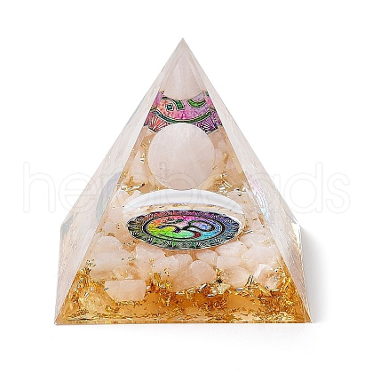 Orgonite Pyramid Resin Energy Generators DJEW-D013-01G-1