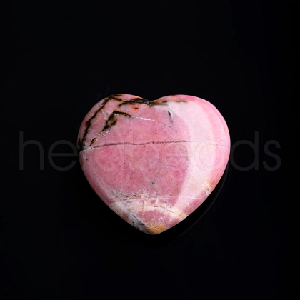 Natural Rhodonite Love Heart Stone PW-WG32553-11-1