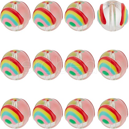   12Pcs Transparent Glass Beads GGLA-PH0001-59-1