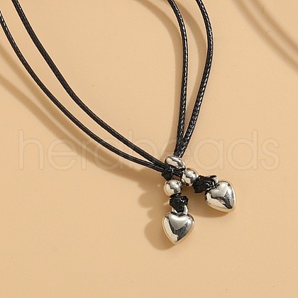 Black Waxed Cord Wrap Anklets WG9480C-03-1