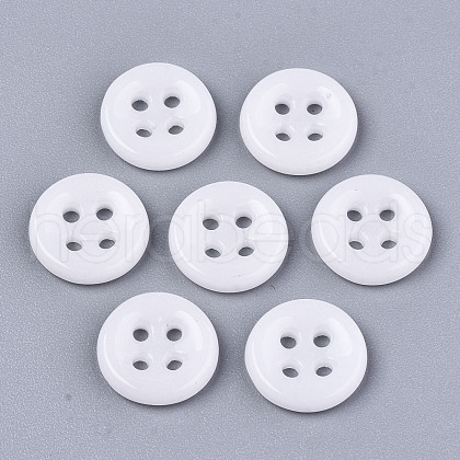 4-Hole Handmade Lampwork Sewing Buttons X-BUTT-T010-01O-1