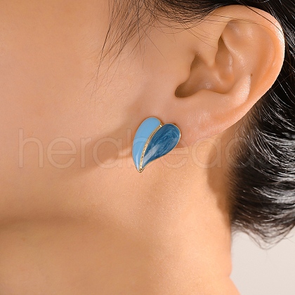 Heart Alloy Clip-on Earrings JF4361-4-1
