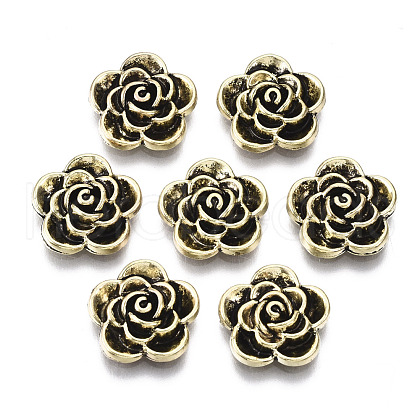 Tibetan Style Alloy Cabochons PALLOY-S125-101AG-NR-1