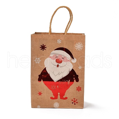 Christmas Theme Hot Stamping Rectangle Paper Bags CARB-F011-02F-1