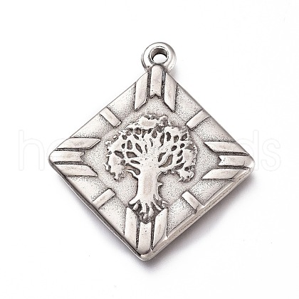 201 Stainless Steel Pendants STAS-Z019-08P-1