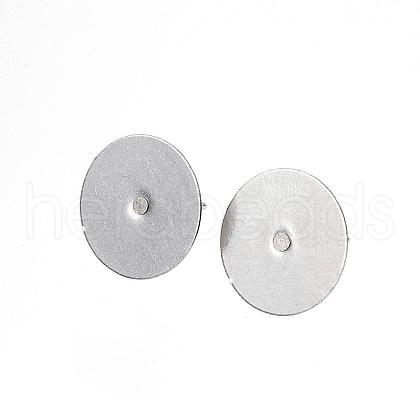 304 Stainless Steel Stud Earring Findings STAS-D448-088P-14mm-1