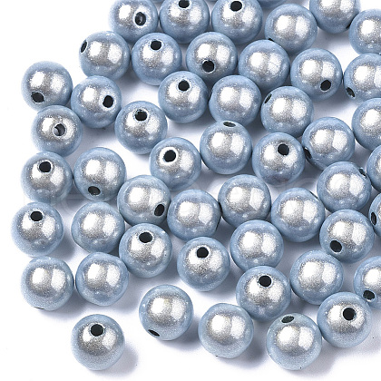 Spray Painted Acrylic Beads MACR-Q154-18mm-005-1