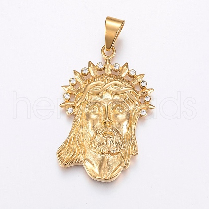 304 Stainless Steel Big Pendants STAS-H450-78G-1