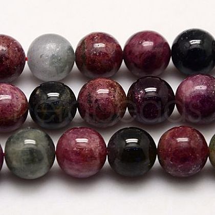 Natural Tourmaline Beads Strands G-G446-4mm-03-1