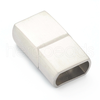 304 Stainless Steel Magnetic Clasps with Glue-in Ends STAS-B017-09P-1