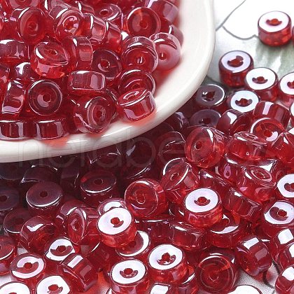 Transparent Colours Luster Glass Seed Beads SEED-E001-T3x6mm-A02-1