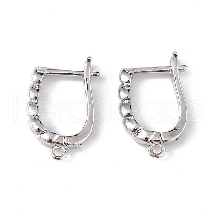 Brass Hoop Earring Findings ZIRC-L097-057P-1