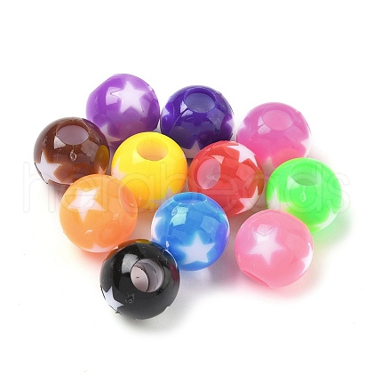 Opaque Acrylic Beads OACR-D309-01A-1