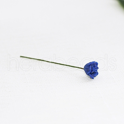 Resin Simulation Rose Model with Iron Wire PW-WG49153-02-1
