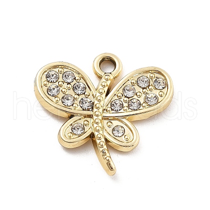 Alloy Rhinestone Pendants FIND-U026-25C-G-1