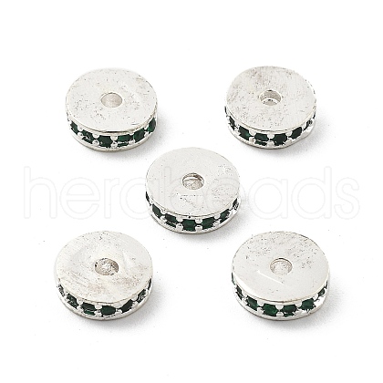 Brass Micro Pave Cubic Zirconia Beads KK-R216-15S-02-1