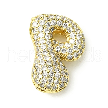 Rack Plating Brass Cubic Zirconia Pendants KK-S378-02G-P-1