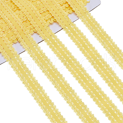 Gorgecraft 20M Polyester Stretch Frilly Edge Lace Ribbon OCOR-GF0003-37E-1
