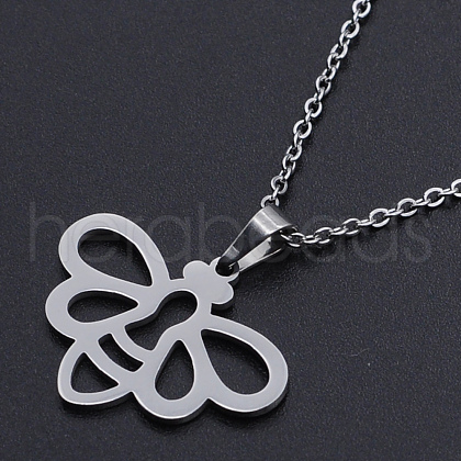 Non-Tarnish 201 Stainless Steel Pendants Necklaces NJEW-S105-JN705-45-1-1