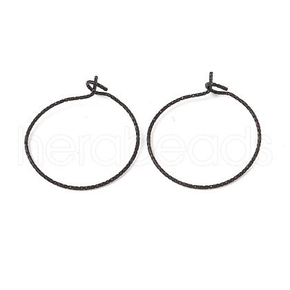 Ion Plating(IP) 316 Surgical Stainless Steel Hoop Earrings Findings STAS-D183-02EB-01-1