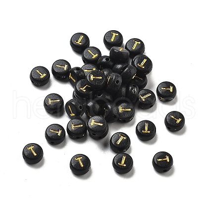 Plating Opaque Acrylic Beads OACR-R005-03T-1