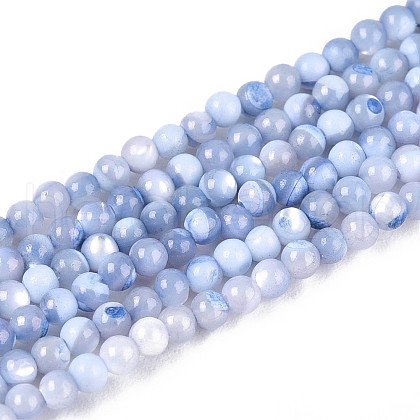 Dyed Natural Trochid Shell/Trochus Shell Beads Strands SSHEL-T017-13A-1