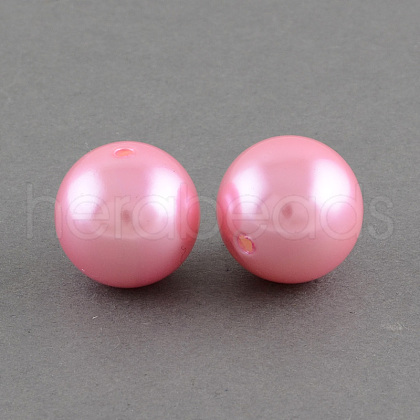 ABS Plastic Imitation Pearl Round Beads SACR-S074-6mm-A75-1