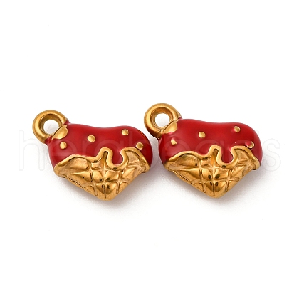 304 Stainless Steel Enamel Charms STAS-Q363-12B-G-1